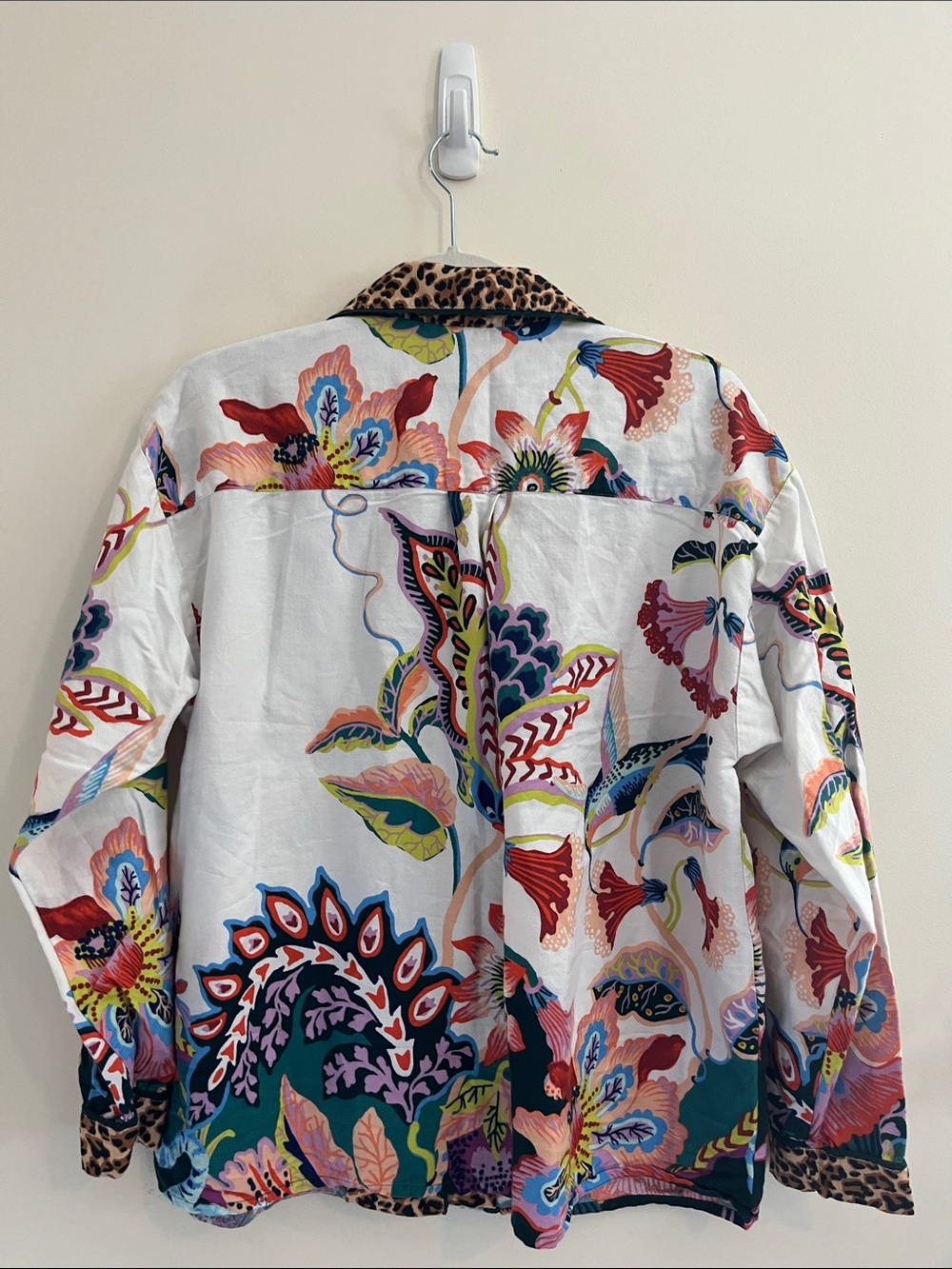 Sarah Gordon Anthropologie Floral Flannel Buttondown Pajama Top S Funky colorful - Picture 5 of 5